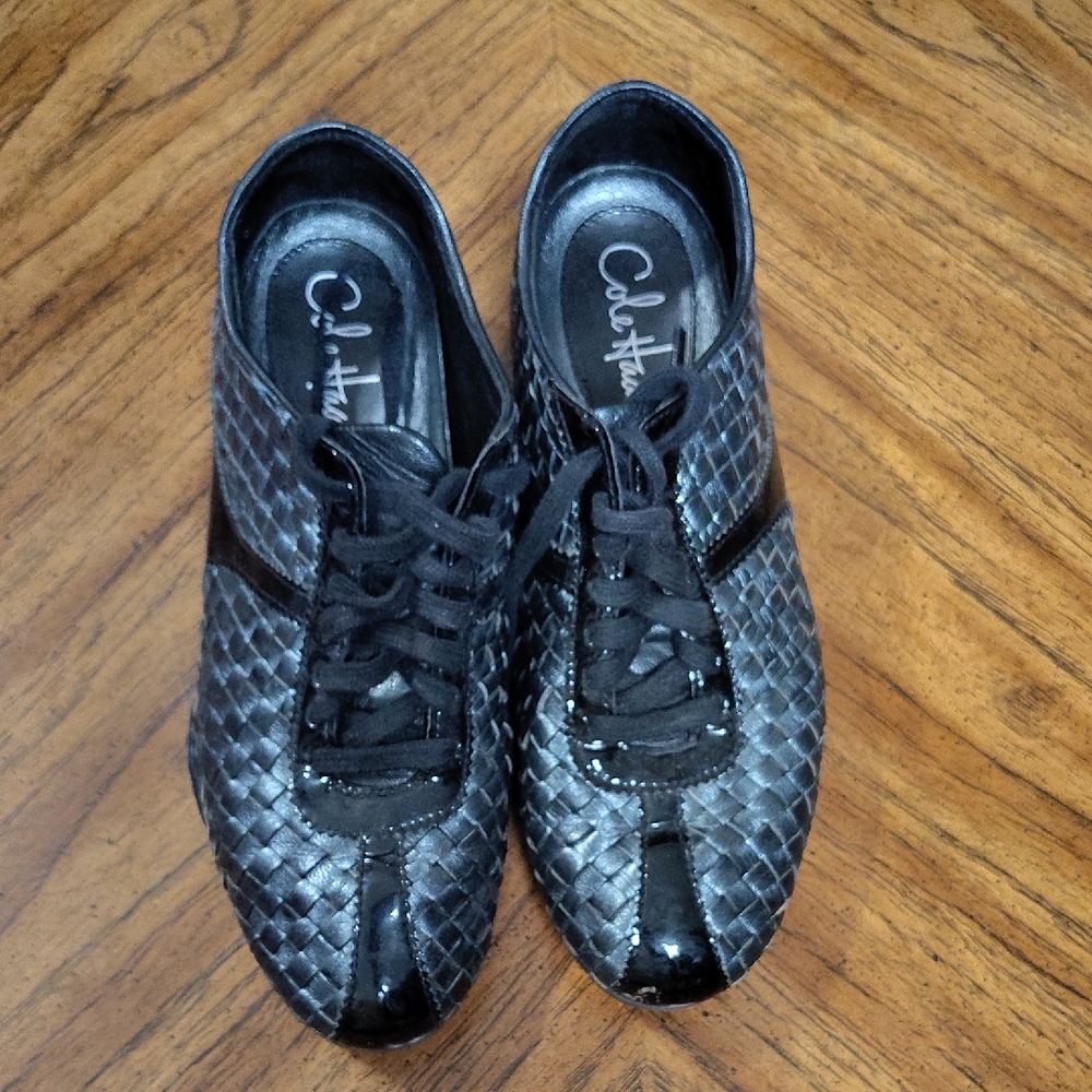 Cole Haan Black Woven Sneakers